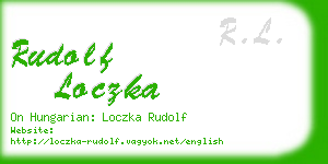 rudolf loczka business card